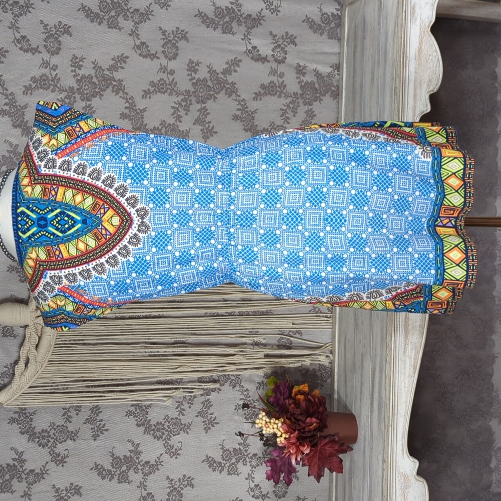 Flying Tomato Bright Pattern Sleeveless Dress - image 6